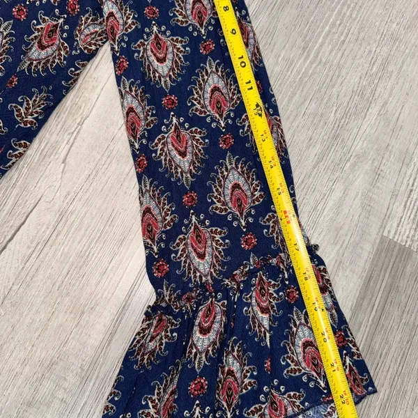 Anthropologie Uncle Frank Dress Ruffle Long Sleeve XS 100%rayon style 33350 USA - Image 12