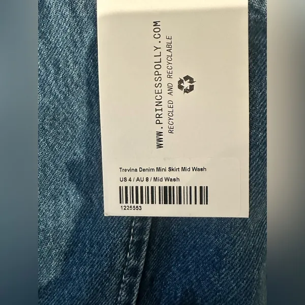Princess Polly Trevina Denim Mini Skirt Mid Wash - Image 8