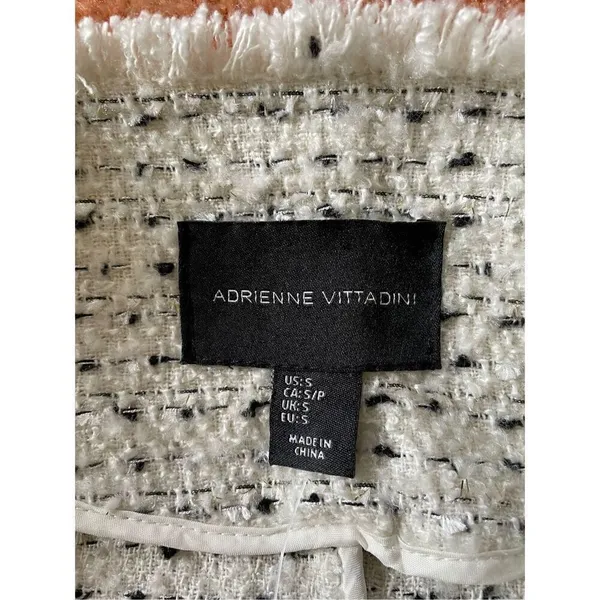 Adrienne Vittadini Tweed Blazer S - Image 3