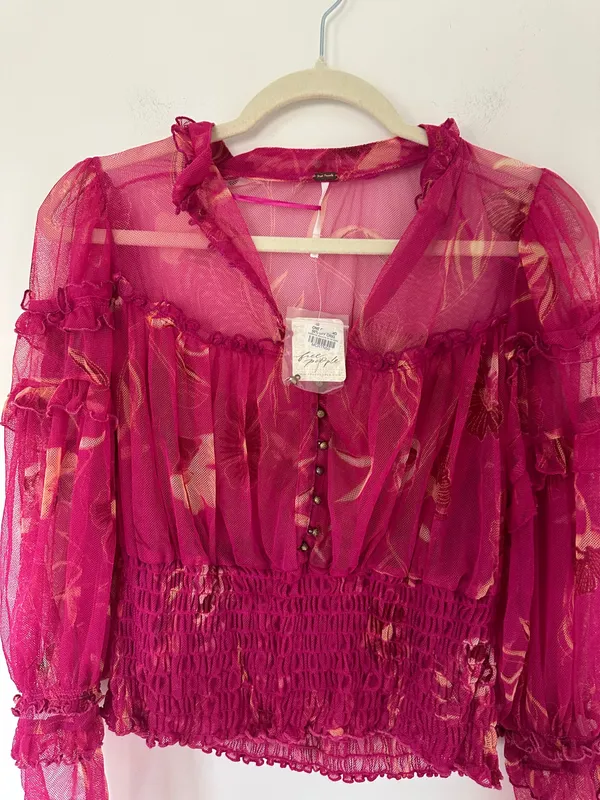Free People Time for Shine Top Pink - Image 7