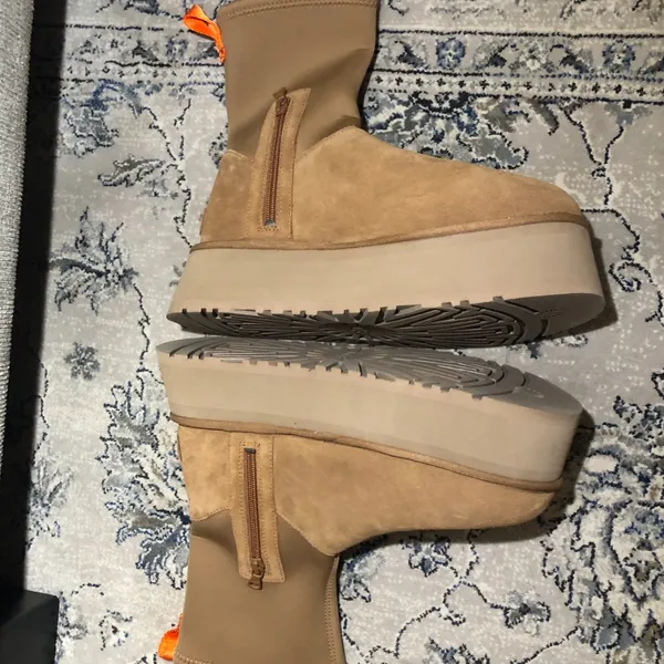 Ugg Classic Dipper platform short boots in Chestnut suede tan - Image 7
