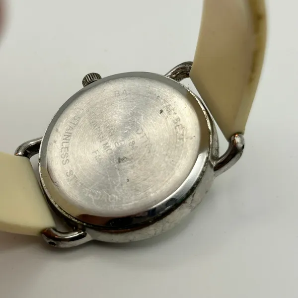 Multi-colored Crystal Hourly Dial White Silicon Band Elegant Watch, Working - Image 6