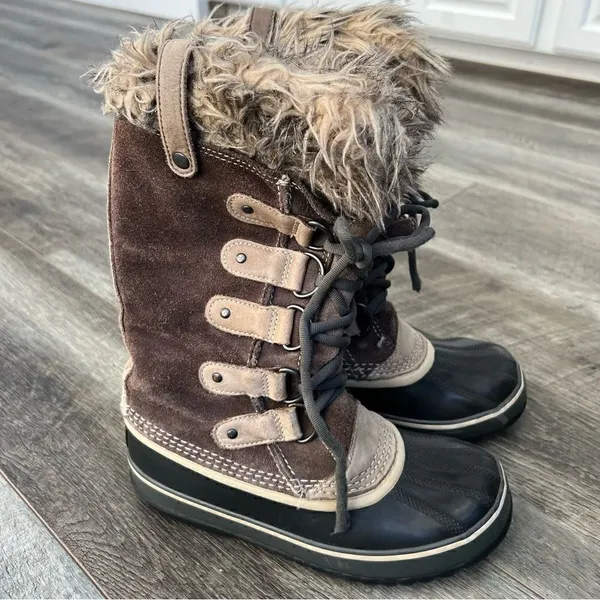 Sorel Joan of Arctic Boots Women's Size 6 Winter Snow Insulated Waterproof Fur - Image 2