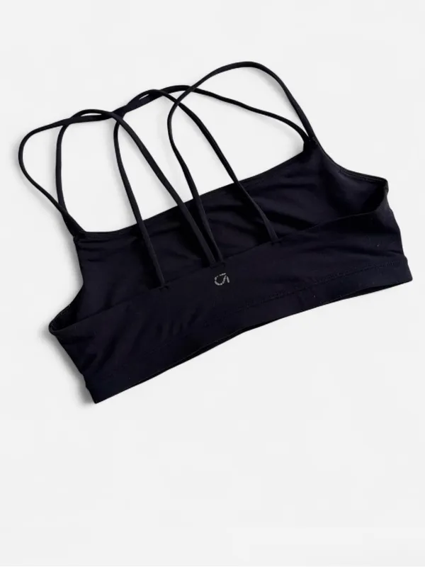 GapFit Breathe Low Support Strappy Sports Bra Black Lululemon Inspo M - Image 4