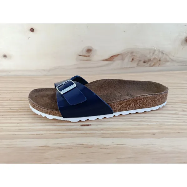 Birkenstock Madrid Blue Patent Sandals Size EU 36 US 5.5 Slightly Used - Image 5