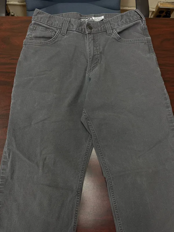 Carhartt Mens Relaxed Fit Pants in Gravel Grey Size 30x32 - Image 2