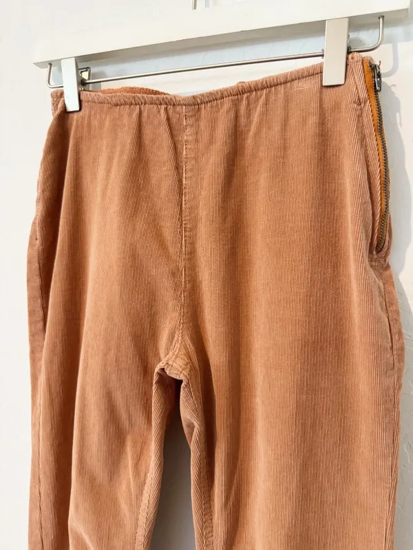 Free People We The Free Pants Size 27 Cognac Brown Corduroy‎ Slim Flare Western Forest Fairy - Image 5