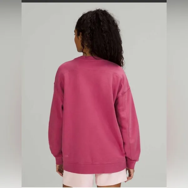 Lululemon perfectly oversized crew sweatshirt size‎ 12 in pink lychee - Image 2