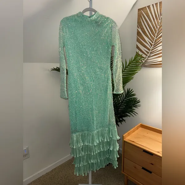 Anthropologie Bhanuni By Jyoti Siren‎ Sequin Maxi Dress - Size Small - Image 4