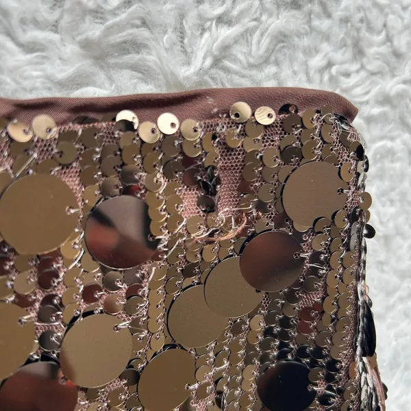 Ann Taylor Loft Brown Sequin Mini Skirt Size 12 - Image 10