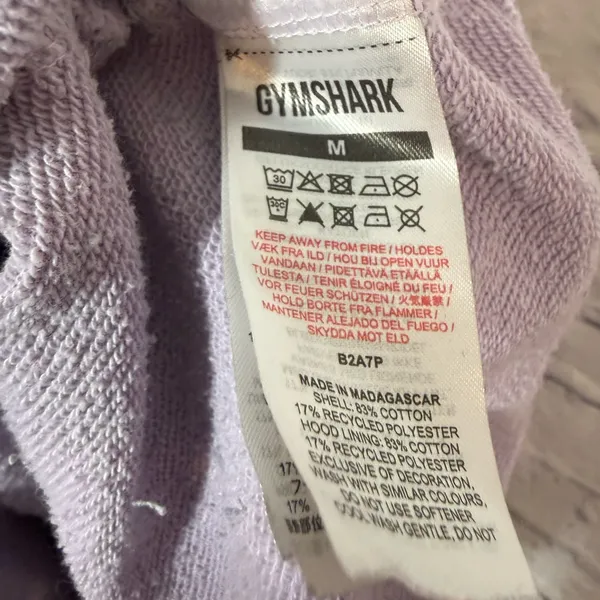 Gymshark Women's Lavender Hoodie Sweatshirt, Medium - Image 7