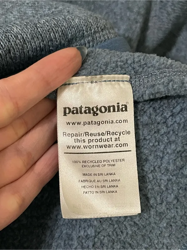 Women’s Patagonia Better Sweater Jacket Size Small Berlin Blue Warm Collared - Image 4