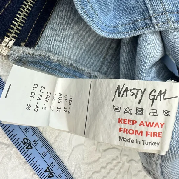 Nasty Gal Blue Crop Tank Top Fitted Sleeveless - Image 8