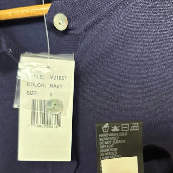 Ronni Nicole Navy Button Up Caridgan‎ Size Small - Image 6