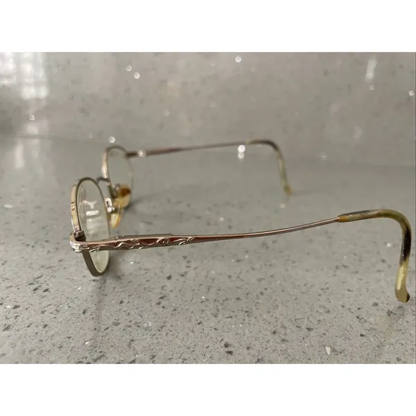 Marchon Super Flex Eyeglasses Frames ONLY Gold Flex Italy 50-18-130 oval - Image 3