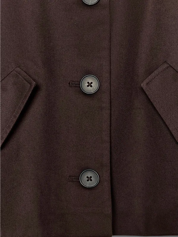 NWT ZARA CROPPED LAPEL JACKET SIZE L - Image 9