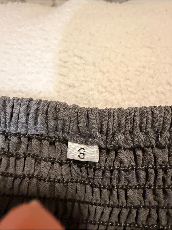 Women’s Elastic  Waist Wide-Leg Pants - Gray - Image 4