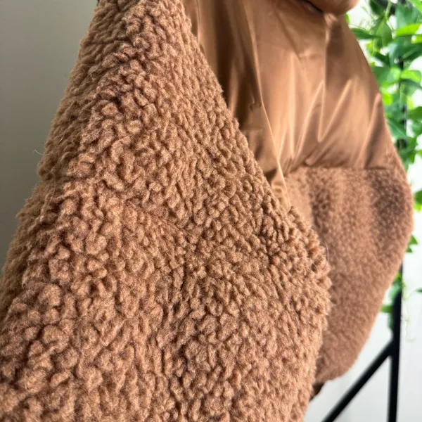 Abercrombie & Fitch Ultra Cropped Mini Puffer Fleece Jacket size Small *FLAWED* - Image 11