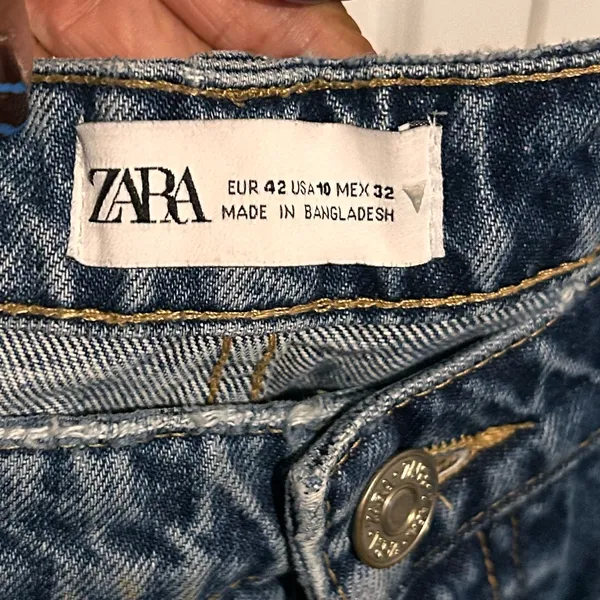 Zara Dark Blue Straight Jeans - Image 4