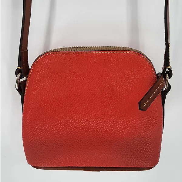 Dooney & Bourke Red Pebbled Leather Mini Crossbody Bag - Image 3