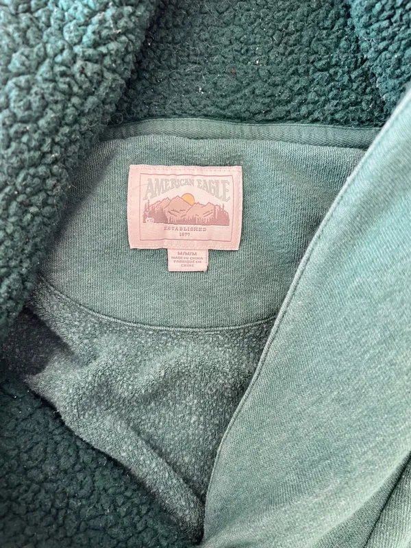 American Eagle Sherpa Anorak Sweatshirt medium  - Image 3