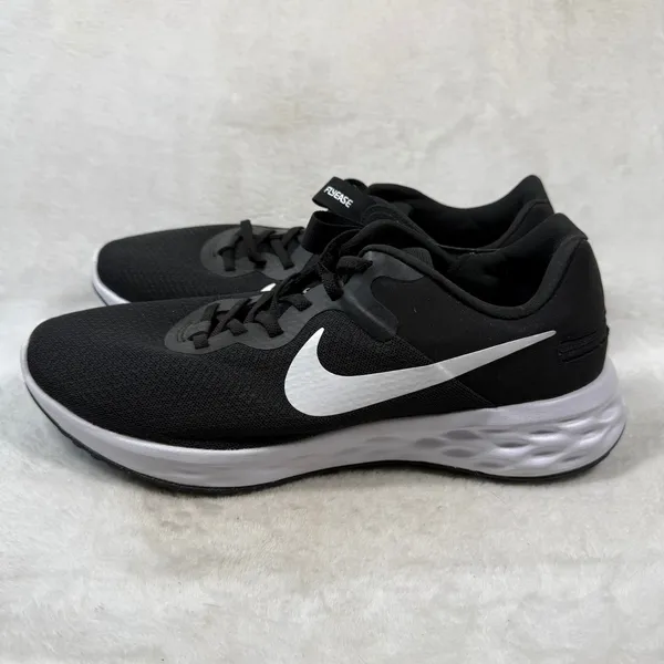 Nike Revolution 6 FlyEase Black White Womens Running Shoes DC8992-003 Size 11 - Image 7
