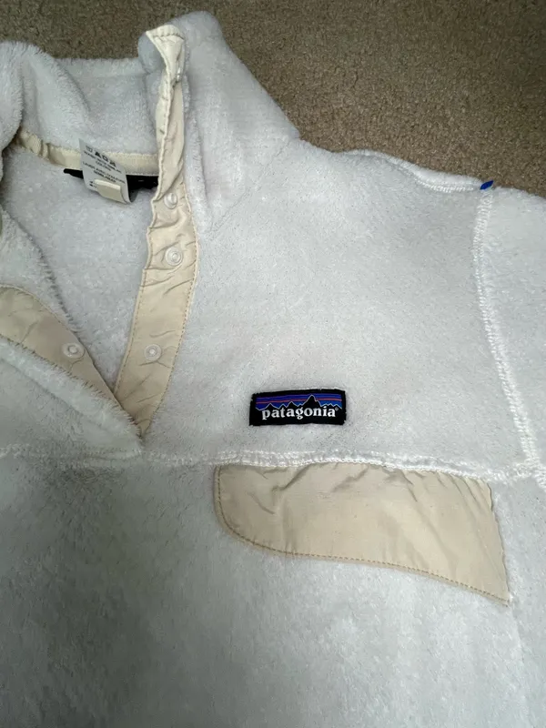 Patagonia Women's Re-Tool Snap-T Fleece Size L White - Image 3
