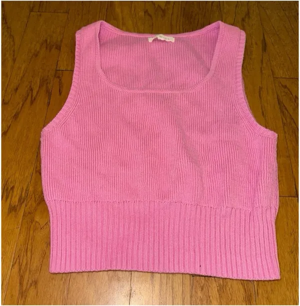 Brand New PacSun LA Hearts Knit Light Pink Crop Top Women’s Size Large - Image 2