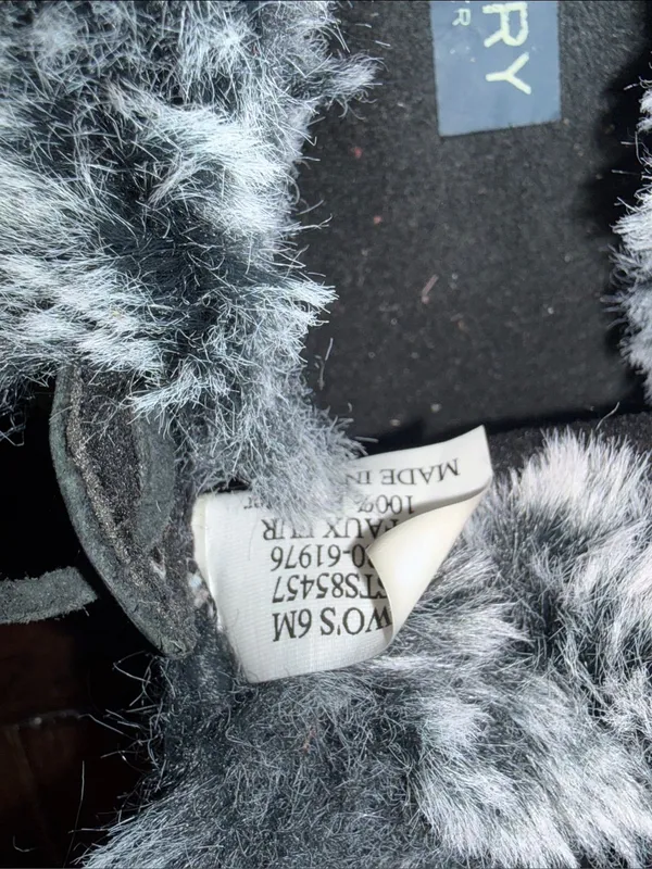 Sperry Waterproof Faux-Fur Winter Rain Boots - Black Sz 6 - Image 7