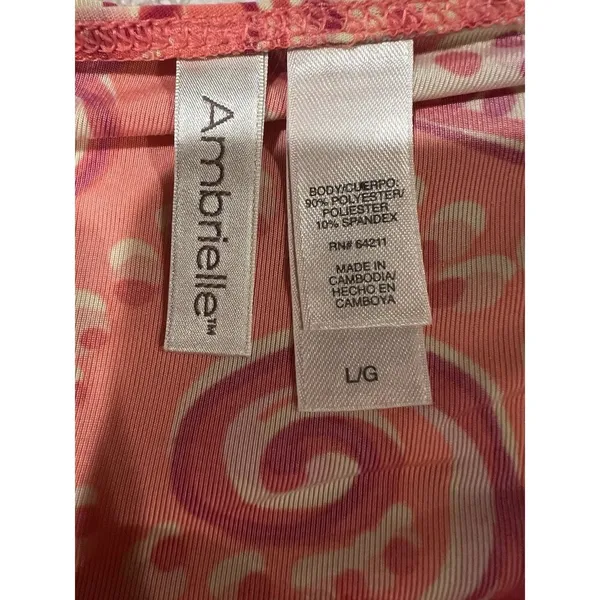 Ambrielle coral pink floral maxi dress adjustable straps Size Large - Image 7
