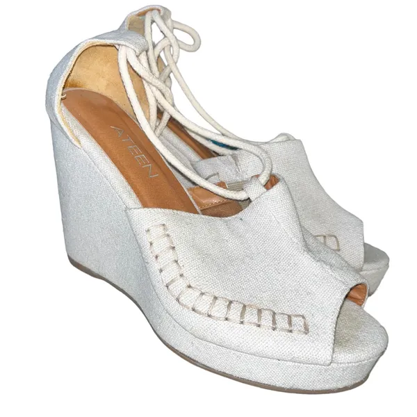 Ateen Women's Platform Tie-Up Shoes Size 6.5 - Image 2