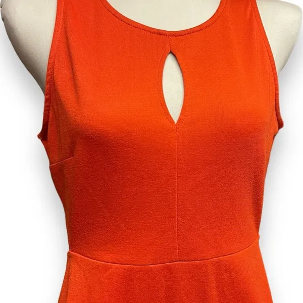 C&V Chelsea & Violet Keyhole Side Cutout Fit Flare Burnt Orange XL - Image 2