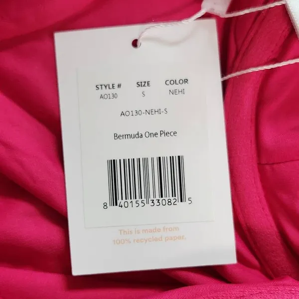Andie Hot Pink One-Piece Swimsuit NWT Small Pink One Piece Swimwear - Image 9