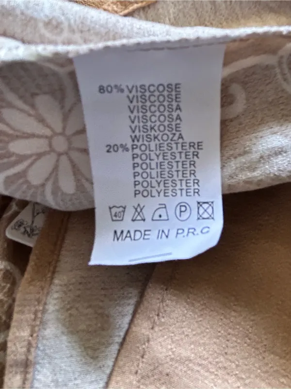 AZ Sleeveless Taupe & White Floral Print Maxi Dress Tie Waist LG NWT - Image 15