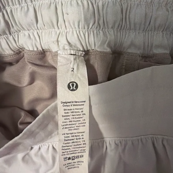 White Lululemon Shorts 2.5" Hotty Hot Low-Rise Lined - Image 2