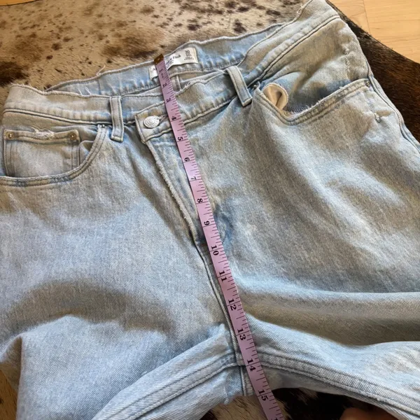 ABERCROMBIE & FITCH The‎ 90s Straight Ultra High Rise Cross Over Jeans Size 10S - Image 6