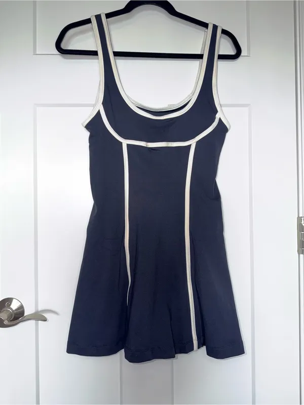 NWT Daily Practice Piped Mini Dress Black - Image 3