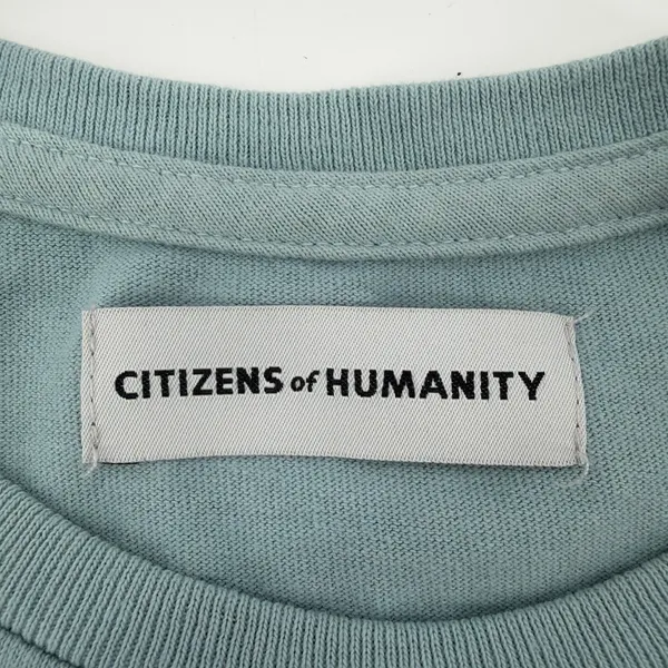 NWT Citizens of Humanity Vera Gathered Shoulder Top Small Acqua Blue Puff Sleeve - Image 6
