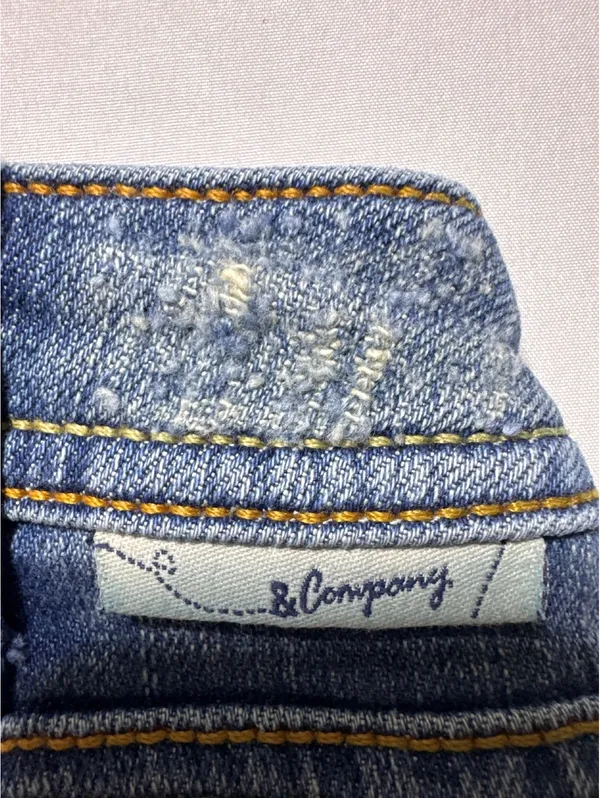 J & Company Flared Blue Jeans with Studded Pockets - Size 25 - Image 9