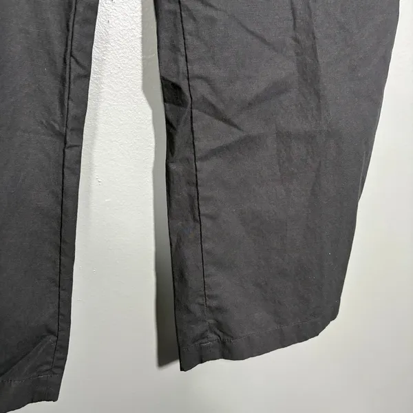 Uniqlo Women's Black Pleated Wide Leg Pants - Size XXL - Linen Blend Relaxed Fit - Image 3