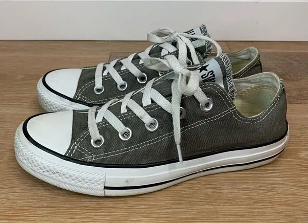 Converse All Star Chuck Taylor Gray Canvas Women’s Sneaker - Image 4