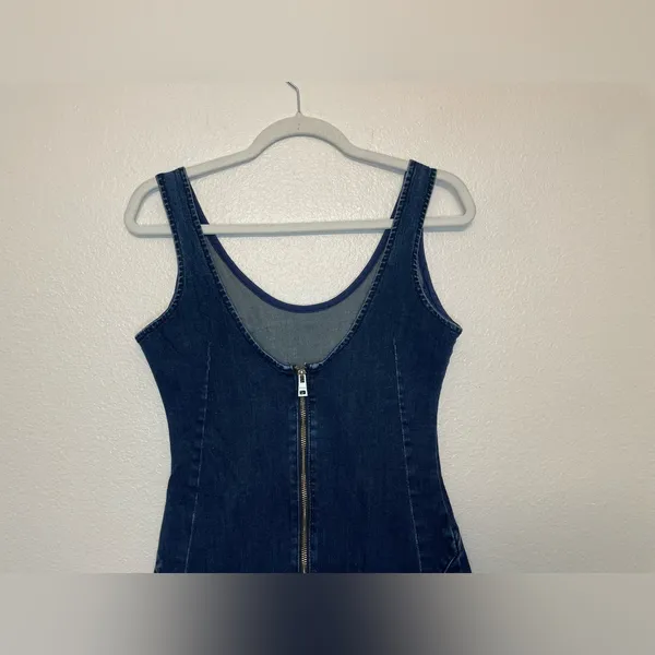 Guess Sofia Dark‎ Blue Denim Mini Dress Size M - Image 7