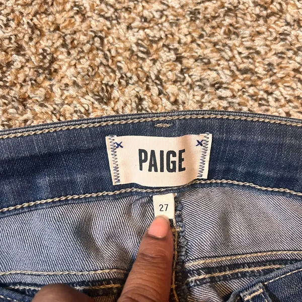 PAIGE Denim Women's Blue Skinny‎ Jeans Size 27 Dark Wash Casual - Image 2