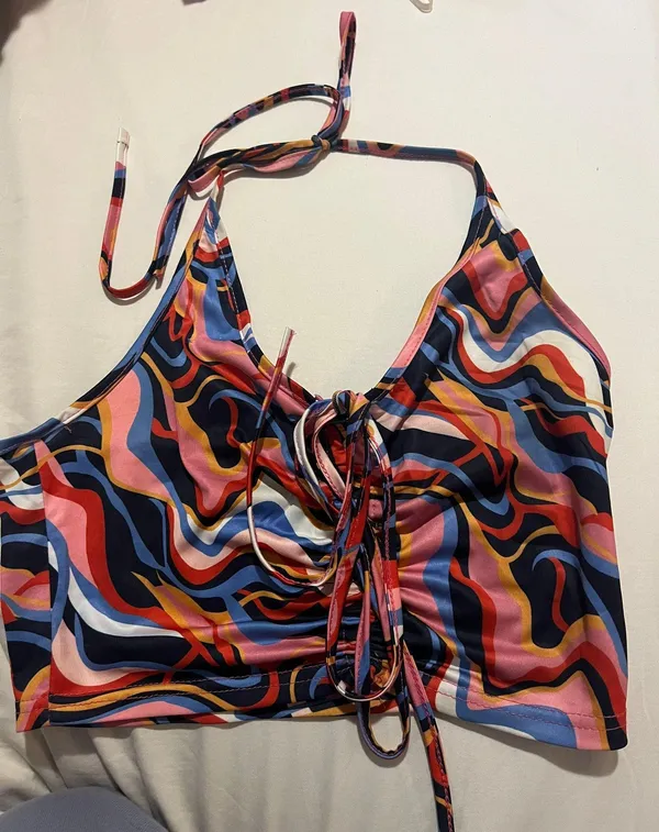 Retro Crop Halter Top Multiple Size M - Image 2