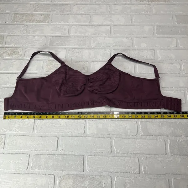 Kindred Bravely Nursing Bra Womens Large Purple Wireless Lined Back Closure L‎ - Image 15