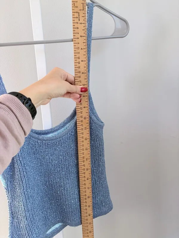 Edikted Knit Cami Blue Size XS - Image 6