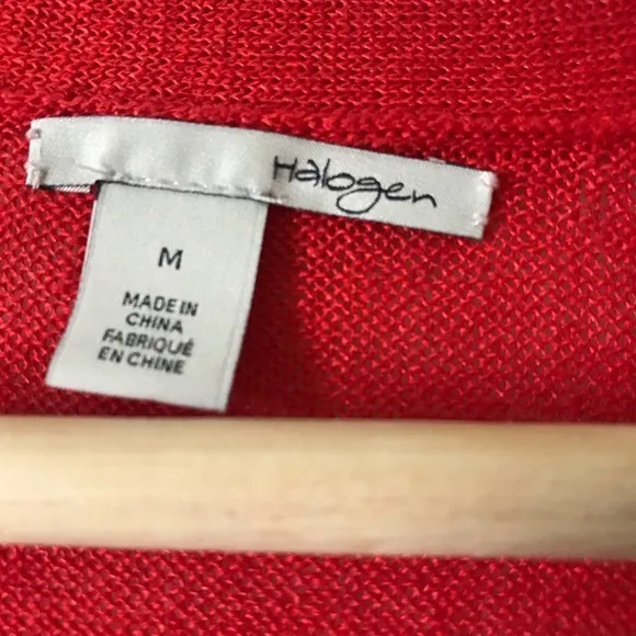 Halogen linen blend knit open front long cardigan size‎ M - Image 3