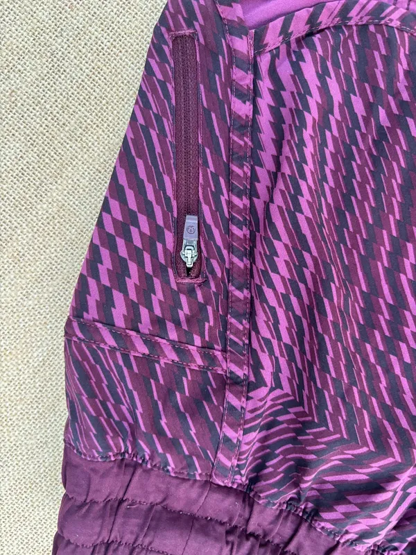 Lululemon Purple Print Tracker Short Running Size 10 - Image 2