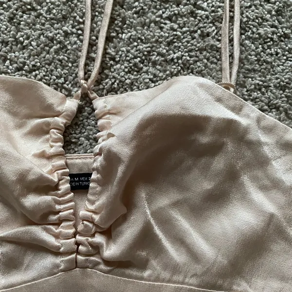 Zara Satin Beige Top - Image 2