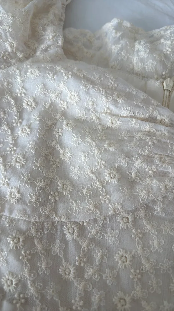 Altar'd State Mini Dress Off-White - Image 4